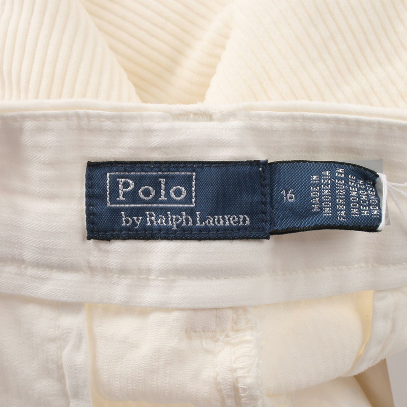 POLO RALPH LAUREN 女款白色棉質褲子-2