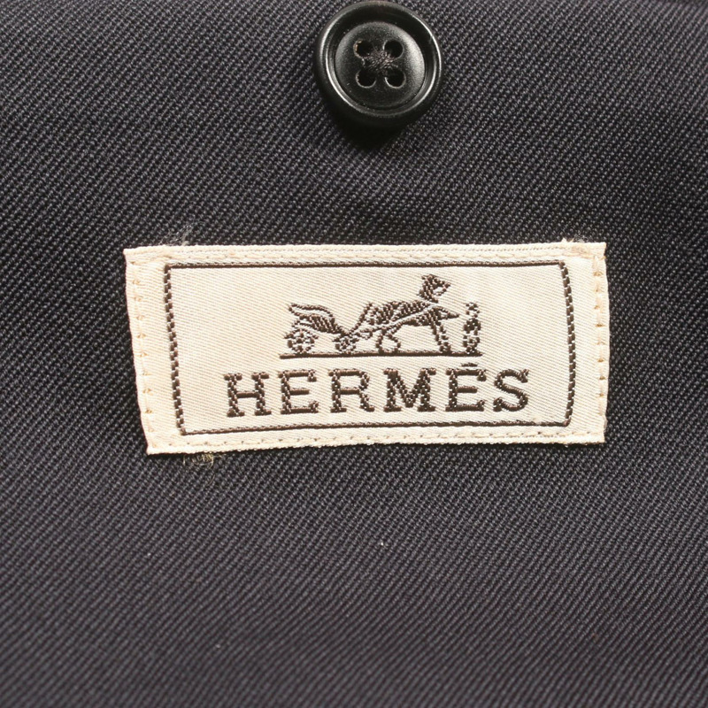 HERMES 訂製夾克 #46 夾克 G19632Z 32-5259 羊毛海軍藍二手男式-2