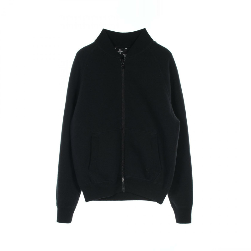 LOUIS VUITTON Monogram 運動上衣連帽衫 RM211M ZMA HKN05W 羊毛黑二手男款-0