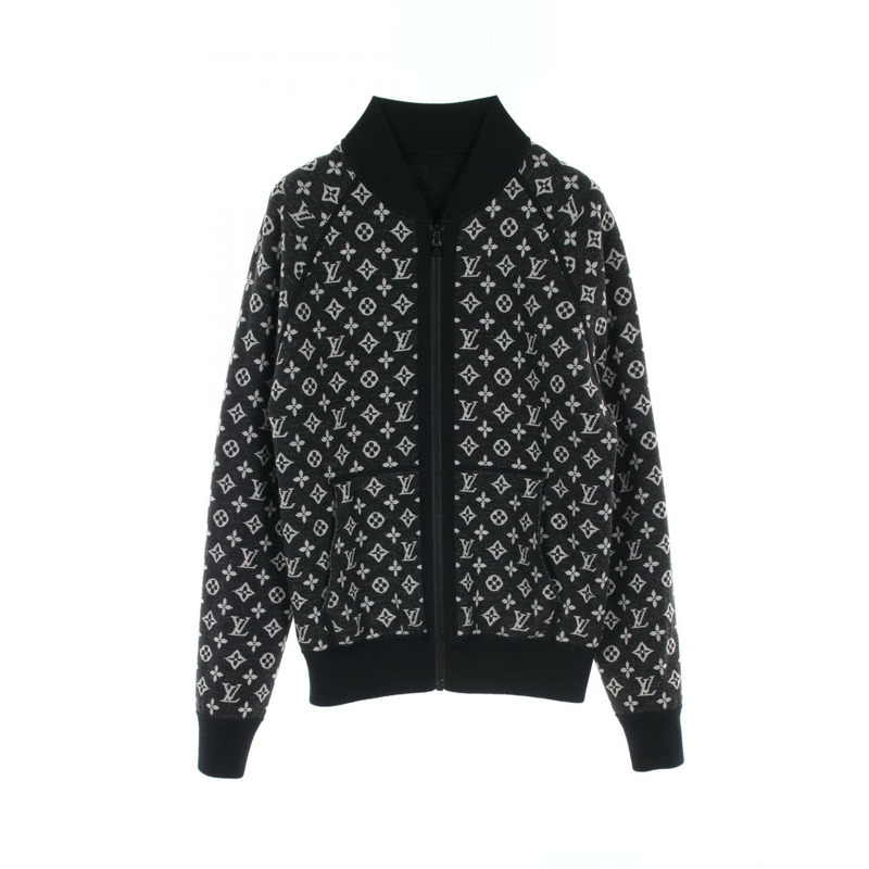 LOUIS VUITTON Monogram 運動上衣連帽衫 RM211M ZMA HKN05W 羊毛黑二手男款-2