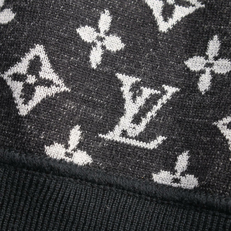 LOUIS VUITTON Monogram 運動上衣連帽衫 RM211M ZMA HKN05W 羊毛黑二手男款-11