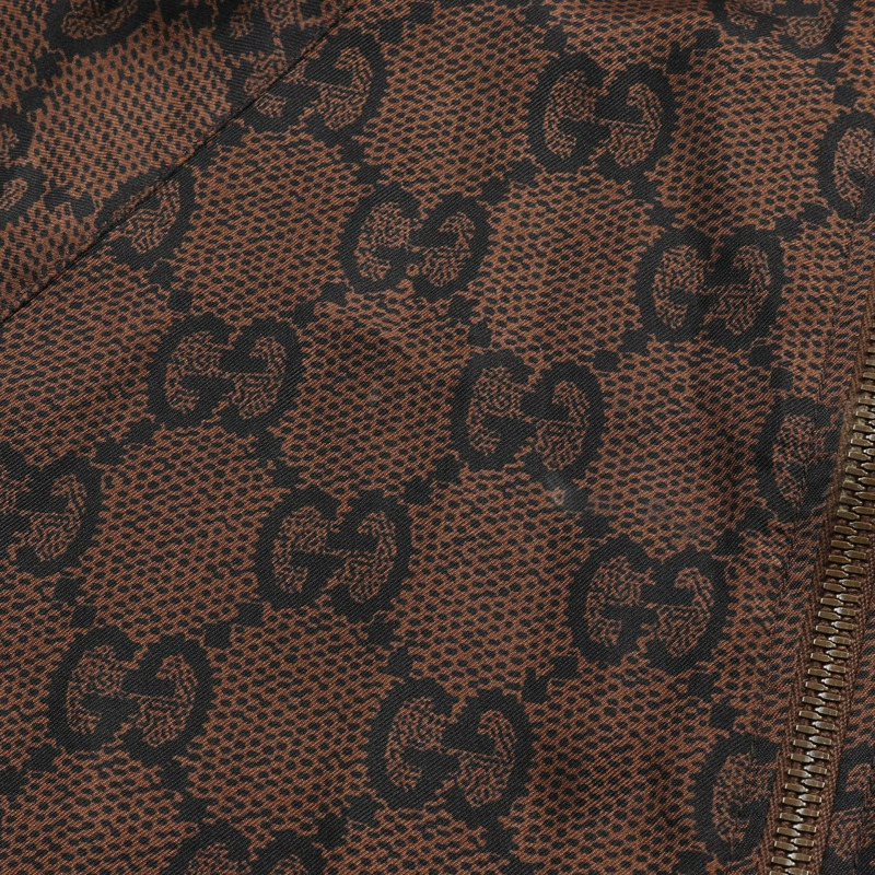 GUCCI GG Supreme 其他外套 625007 絲綢 棕色 二手 女款-4