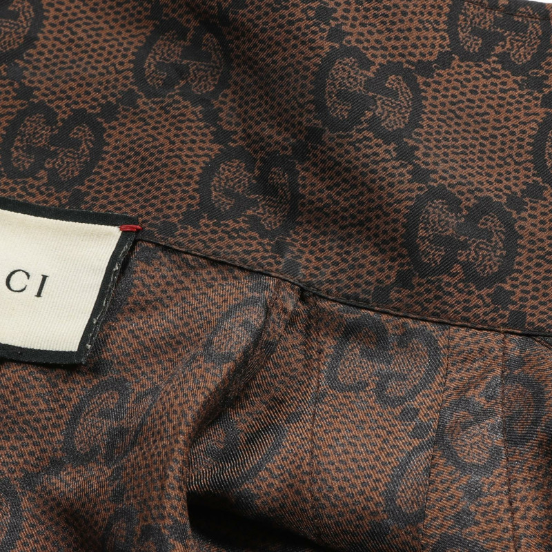 GUCCI GG Supreme 其他外套 625007 絲綢 棕色 二手 女款-6