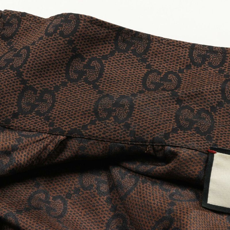 GUCCI GG Supreme 其他外套 625007 絲綢 棕色 二手 女款-7