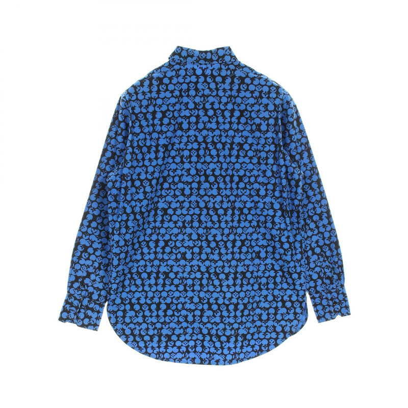 路易威登 (LOUIS VUITTON) 鏤空Monogram襯衫 RM192M 純棉 藍黑色 二手 男款 #XS-1