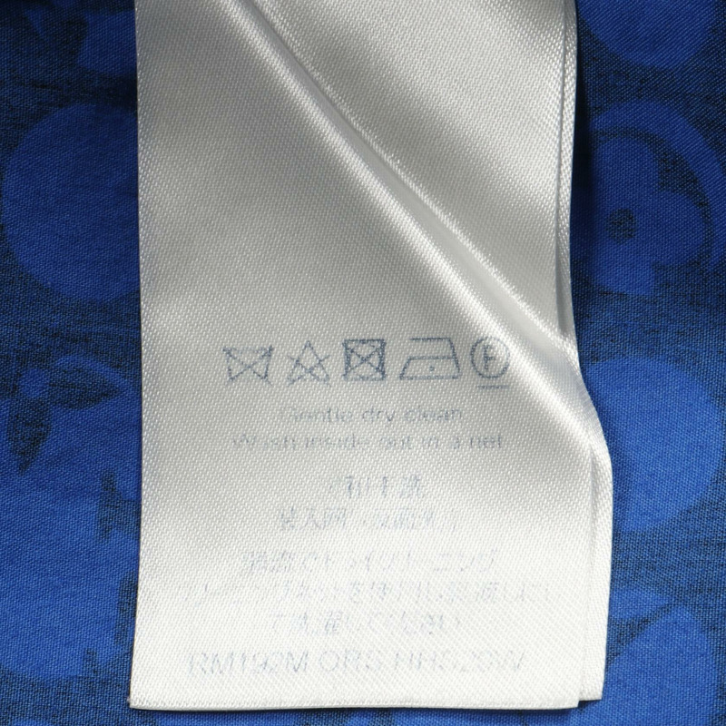 路易威登 (LOUIS VUITTON) 鏤空Monogram襯衫 RM192M 純棉 藍黑色 二手 男款 #XS-3