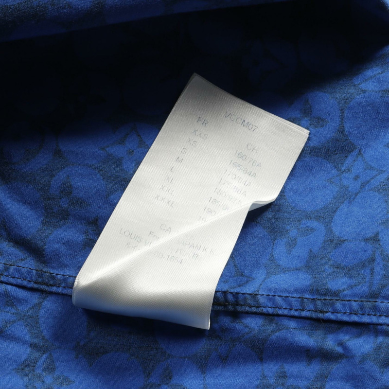 路易威登 (LOUIS VUITTON) 鏤空Monogram襯衫 RM192M 純棉 藍黑色 二手 男款 #XS-5