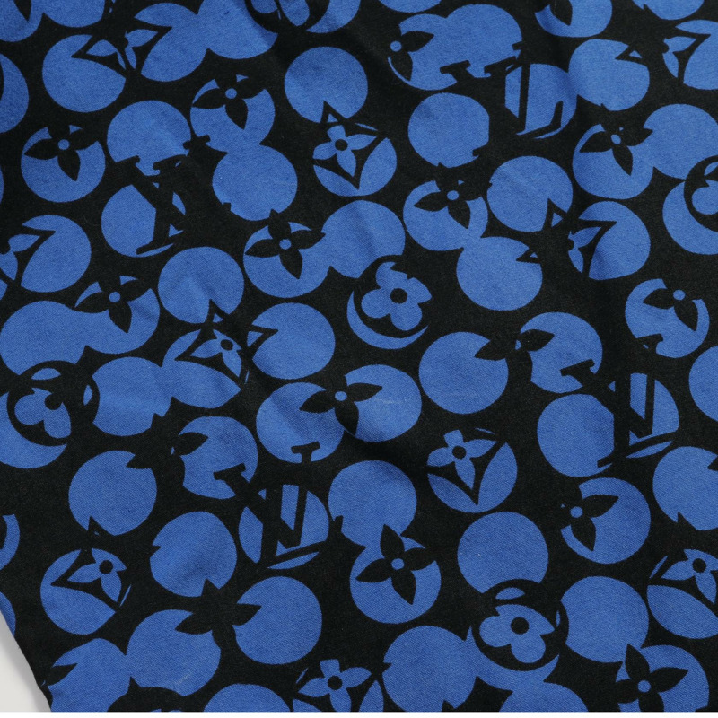 路易威登 (LOUIS VUITTON) 鏤空Monogram襯衫 RM192M 純棉 藍黑色 二手 男款 #XS-11