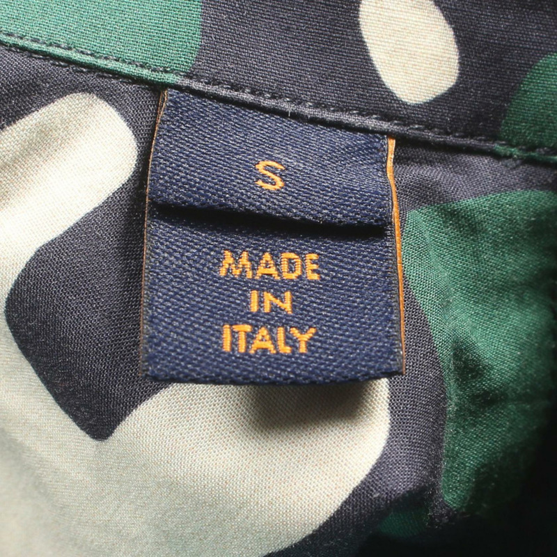 LOUIS VUITTON 圖形標誌襯衫 S 碼上衣 RM231Q TBO HOS54W 棉質海軍藍二手-4