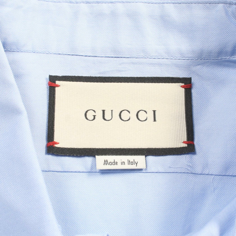GUCCI 徽章其他上衣 574532 棉 藍色 二手男裝-2