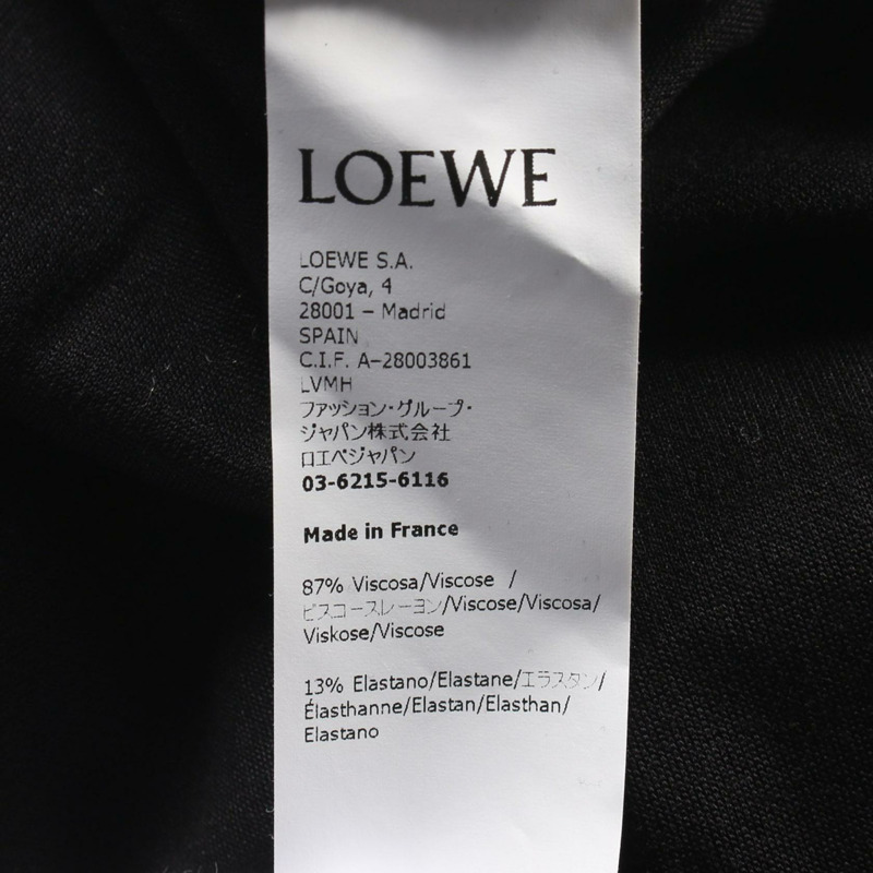 LOEWE 洋裝 S540Y09XAK 人造絲黑色二手女款-3
