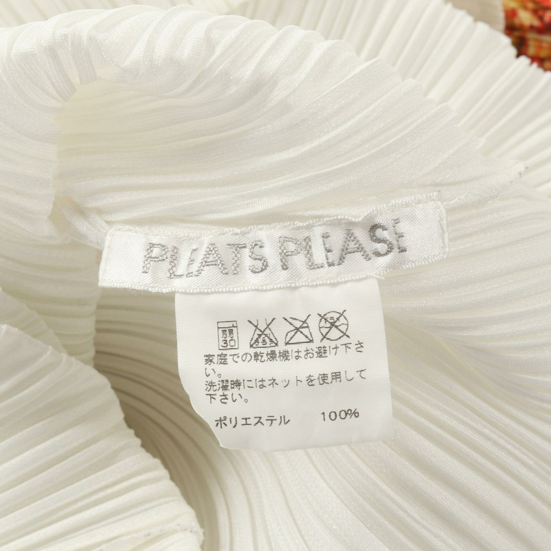PLEATS PLEASE 洋裝 PP11-JT802 聚酯纖維 白色 多色 二手 女款-2