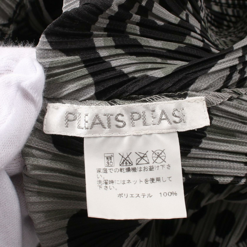 PLEATS PLEASE 洋裝 PP31-JT696 聚酯纖維 灰色 黑色 二手 女款-2
