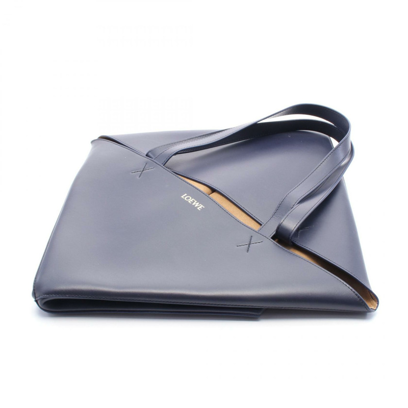 LOEWE Puzzle Fold 大號托特包 B933Q18X014467 皮革 海軍藍 新款 女士-4