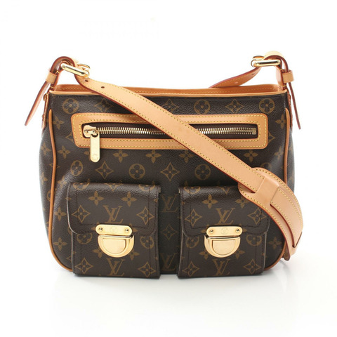 LOUIS VUITTON Hudson GM 單肩斜背包 M40045 Monogram 皮革棕色 LV