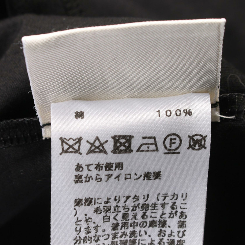 HERMES 刺繡口袋T卹 #40 棉質 黑色-3