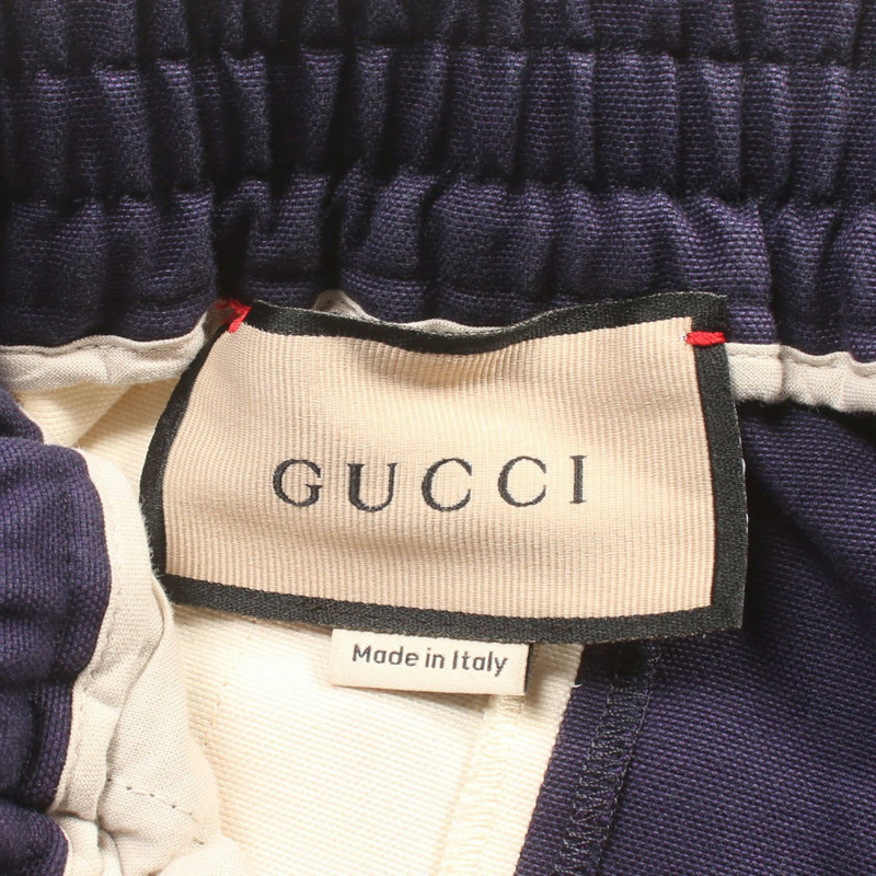 GUCCI 男士 666529 棉質海軍藍短褲，二手，男款 #44-2