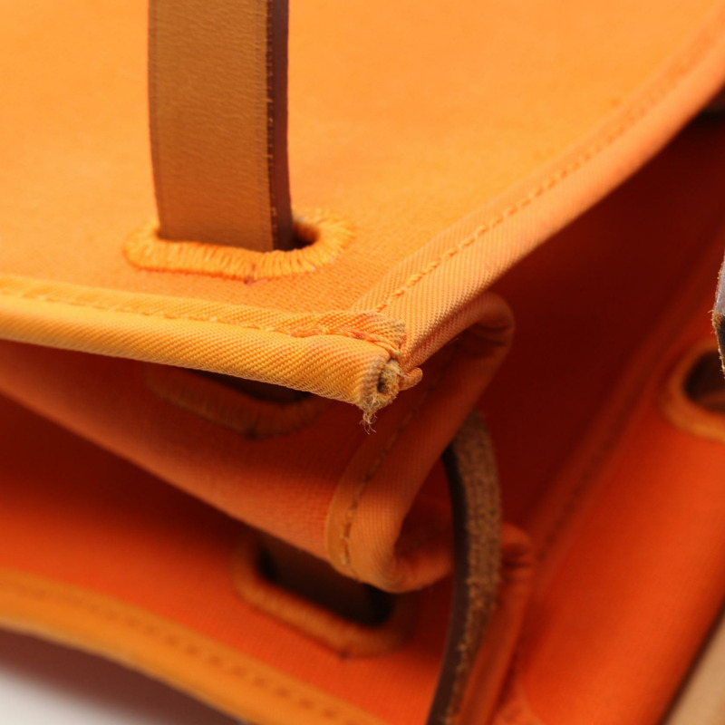 愛馬仕 Herbag Zip PM 手提單肩包 M 079091CK 橙色軍官獵裝-9