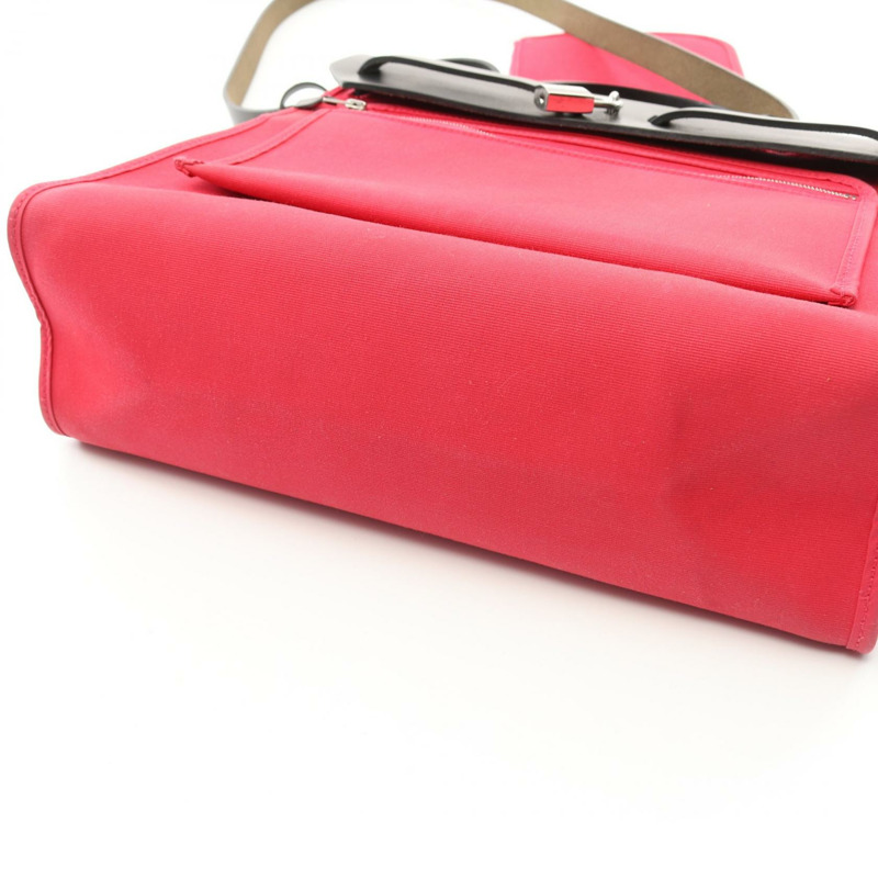 愛馬仕 Herbag Zip PM 手提單肩包 A 082268CK Toile officier 獵人粉紅 SHW-9