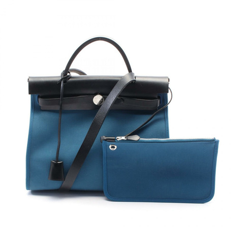 HERMES Herbag Zip PM 手提單肩包 A 060300CK Toile officier 藍色 de galice