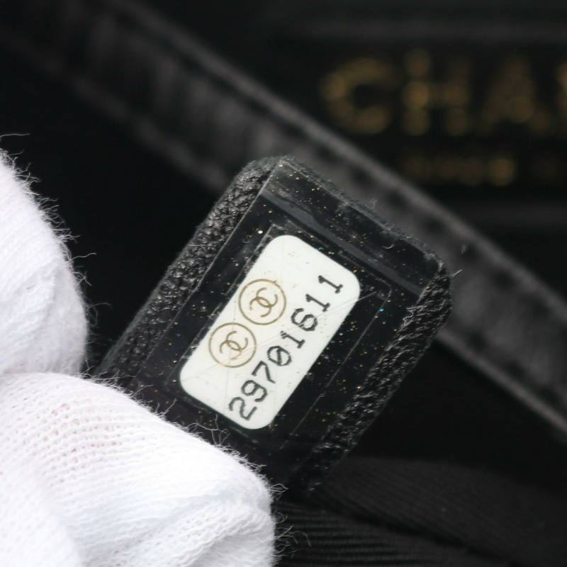 CHANEL 絎縫鉚釘 COCO Mark 背包 AS1515 皮革黑色二手 GHW-4