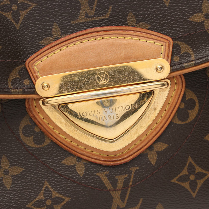 LOUIS VUITTON Beverly MM 肩背包 M40121 Monogram 帆布 棕色 二手 女士 LV-11
