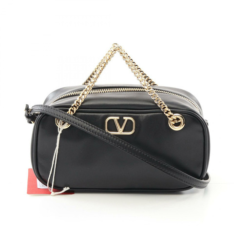 Valentino Garavani V 標誌手袋 5W0P0AG6RFV0NO 皮革黑色全新女式