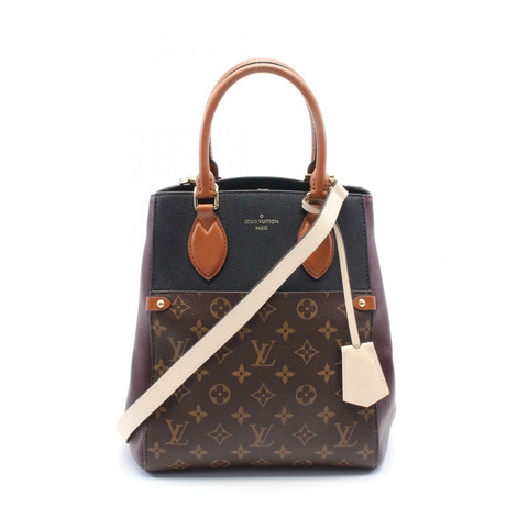 LOUIS VUITTON 折疊托特包 MM 手提斜背包 M45409 Monogram 皮革 黑色 LV