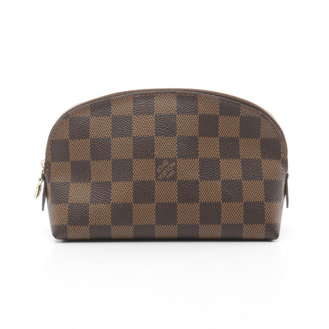 LOUIS VUITTON Pochette 化妝包 N47516 Damier 帆布 Ebene 二手女款