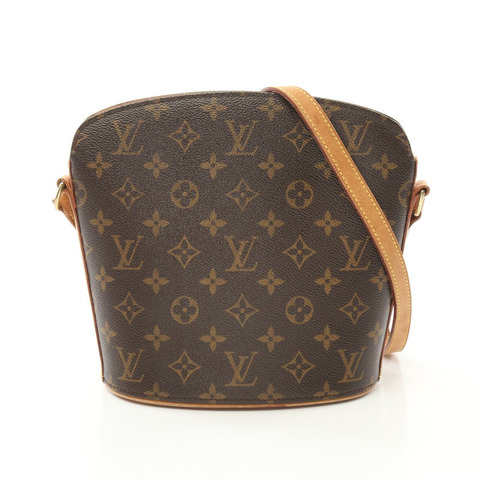 LOUIS VUITTON Drouot 斜背包 M51290 Monogram 皮革棕色二手