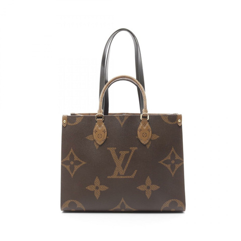 LOUIS VUITTON On the Go MM 手提包 M45321 Monogram Giant Reverse 棕色帆布