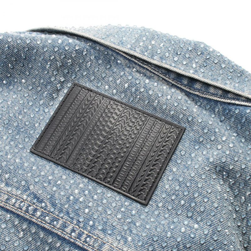 MARC JACOBS 水晶牛仔大卡車司機牛仔夾克 2S4RJC005D08 棉藍色二手女款-9