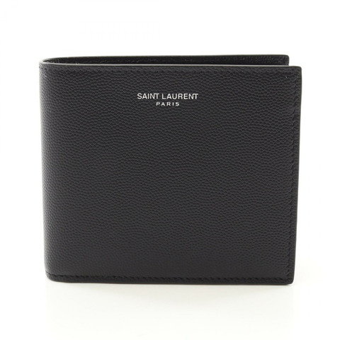 SAINT LAURENT East West 雙折皮夾 396303BTY0N1000 皮革 黑色 全新 男士