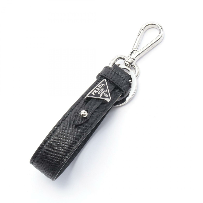 PRADA SAFFIANO 吊墜鑰匙圈 2PP68T53F0002 Saffiano 皮革黑色-0