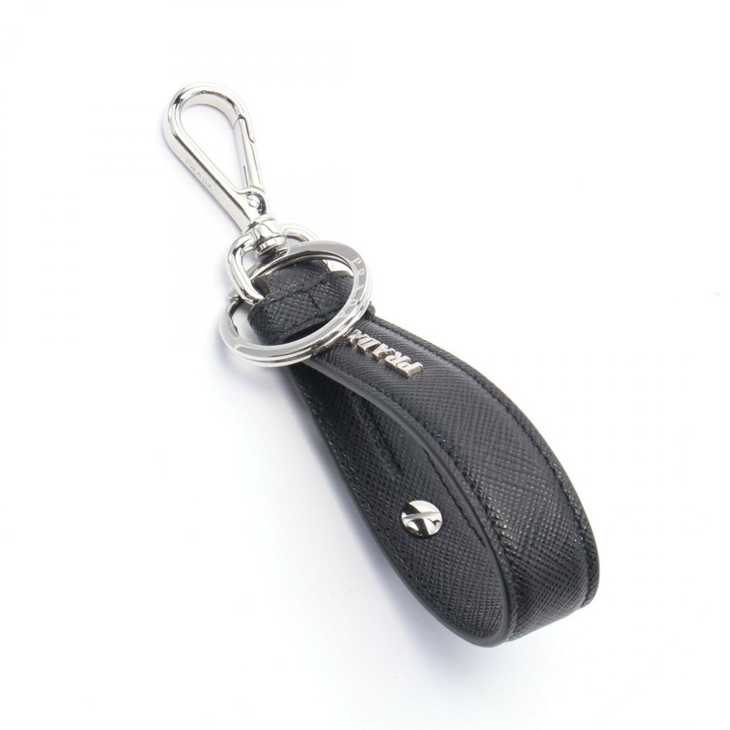 PRADA SAFFIANO 吊墜鑰匙圈 2PP68T53F0002 Saffiano 皮革黑色-1