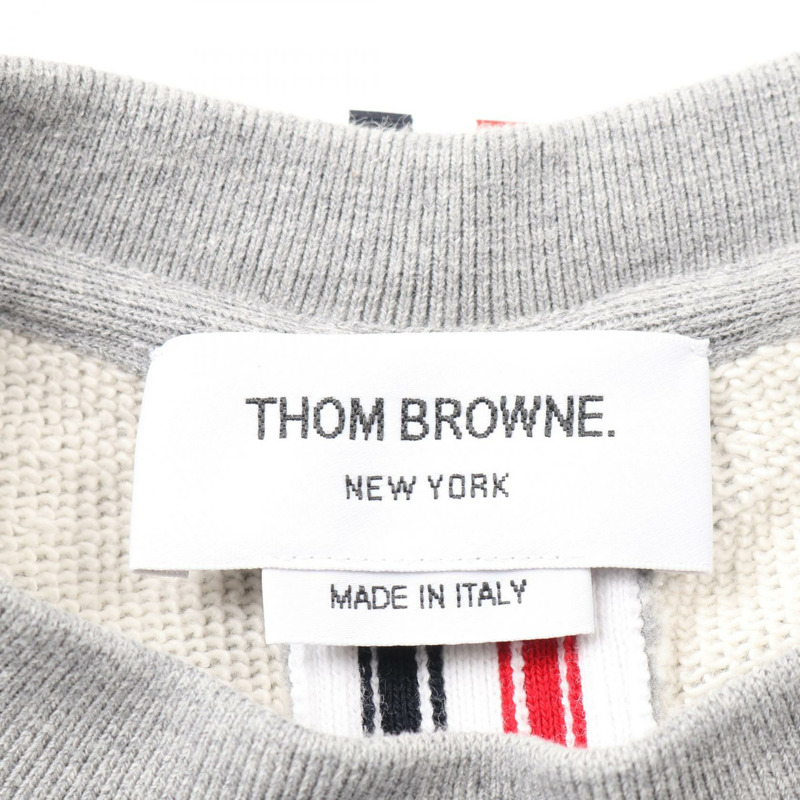 THOM BROWNE 經典回環條紋套頭衫 MJT085A-03377-055 棉灰色 二手男款-2