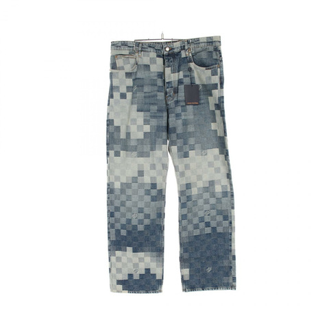 LOUIS VUITTON Damier Skate Denim 褲子 #36 牛仔褲 RM241 GCO HQD87W 棉 藍色