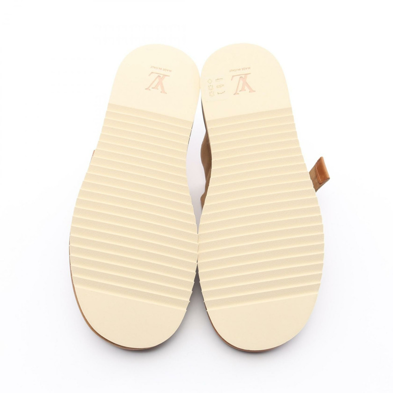 LOUIS VUITTON LOUIS VUITTON × NIGO LV Cozy Line 穆勒鞋 涼鞋 木桐棕色 二手 男款-3