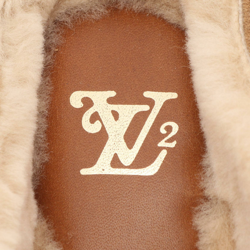 LOUIS VUITTON LOUIS VUITTON × NIGO LV Cozy Line 穆勒鞋 涼鞋 木桐棕色 二手 男款-4