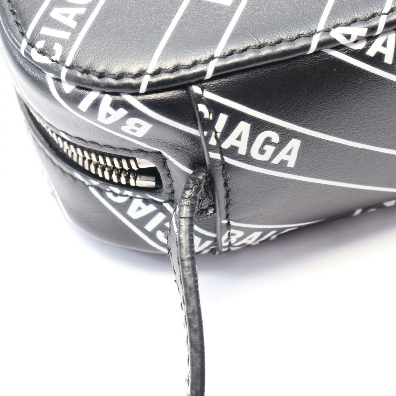 巴黎世家 (BALENCIAGA) EVERYDAY 相機 XS 肩背包 552372 皮革 黑色 白色 二手 女士-4
