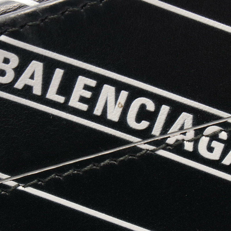 巴黎世家 (BALENCIAGA) EVERYDAY 相機 XS 肩背包 552372 皮革 黑色 白色 二手 女士-7