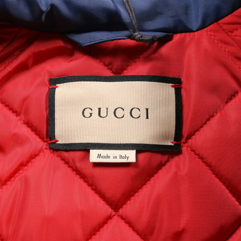 GUCCI 其他夾克 644018 尼龍 海軍藍 紅色 二手 男款-2