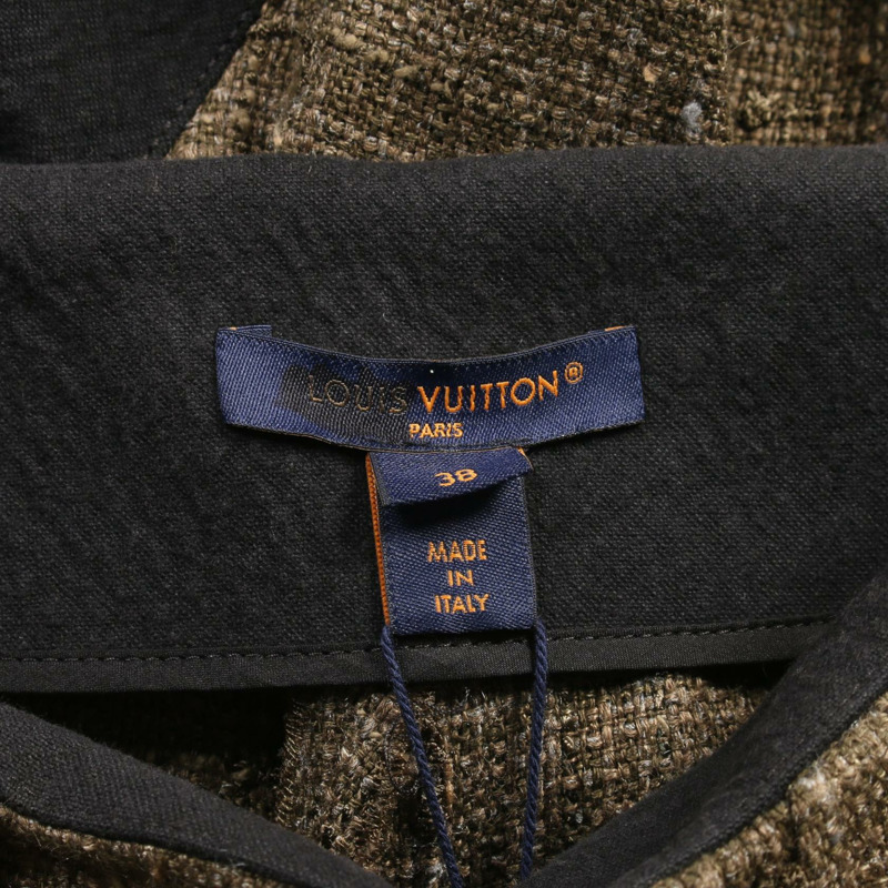 路易威登 Saruel 長褲 RW231A UQ8 布料 棉絲混紡 卡其色 黑色 二手 男款-2