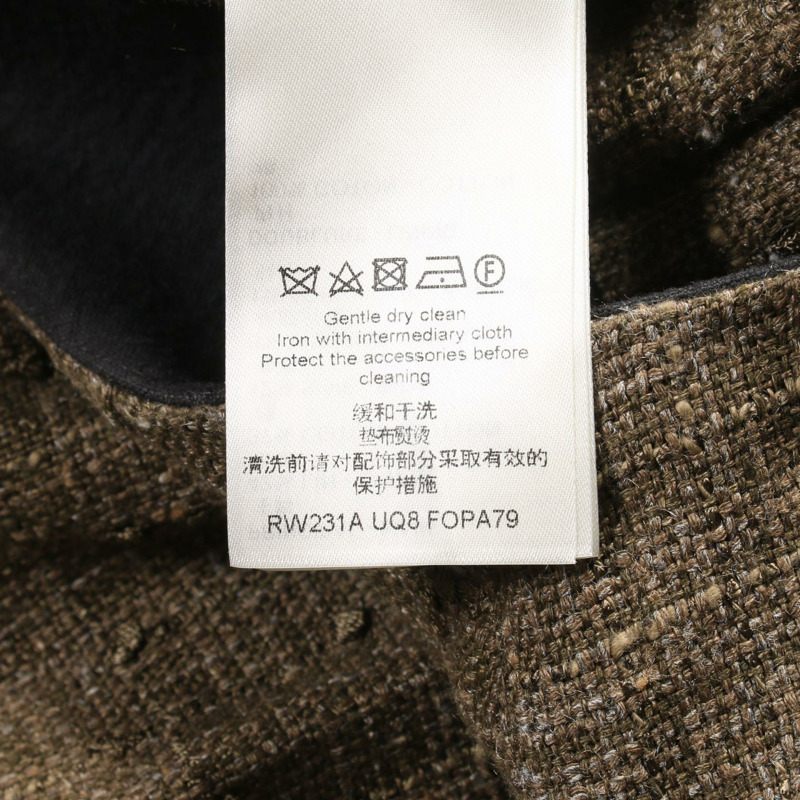 路易威登 Saruel 長褲 RW231A UQ8 布料 棉絲混紡 卡其色 黑色 二手 男款-4