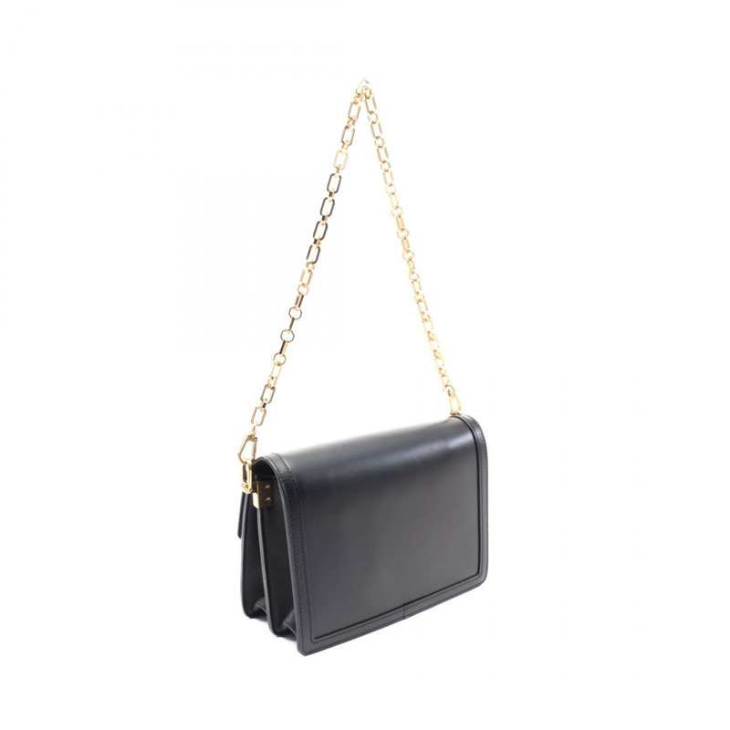 LOUIS VUITTON Dauphine MM LV Lock 兩用單肩包 M55821 皮革黑色二手-1