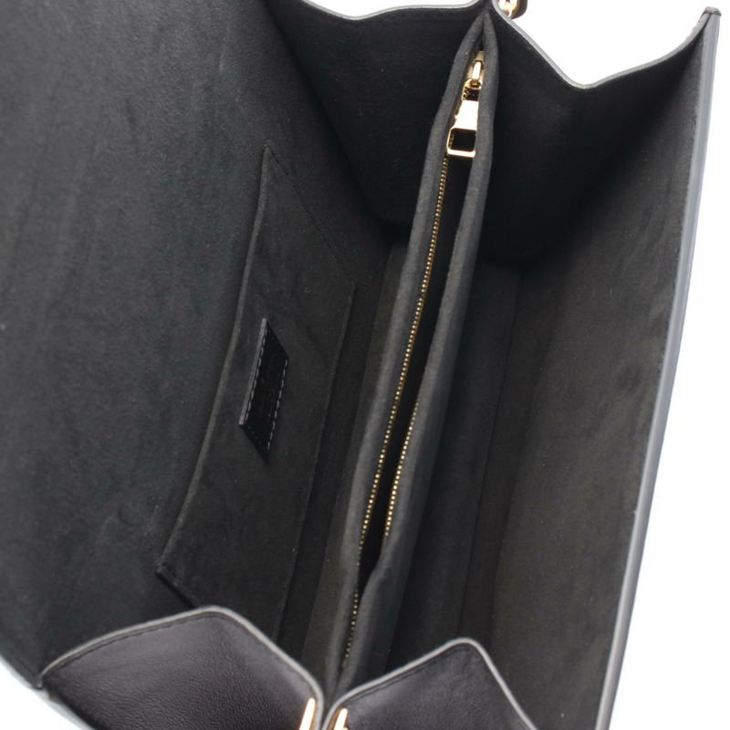 LOUIS VUITTON Dauphine MM LV Lock 兩用單肩包 M55821 皮革黑色二手-2