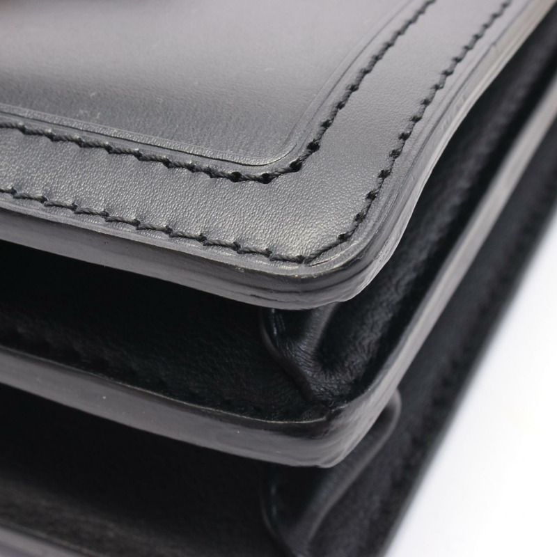 LOUIS VUITTON Dauphine MM LV Lock 兩用單肩包 M55821 皮革黑色二手-7