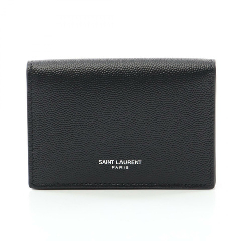 SAINT LAURENT 卡片夾 469338BTY7N1000 皮革 黑色 全新 男士