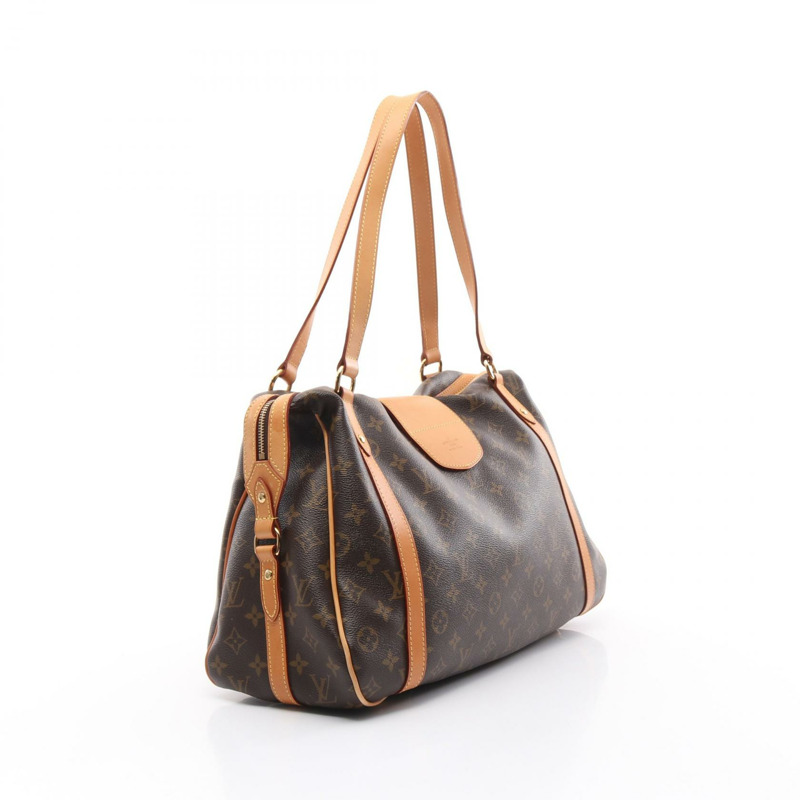 LOUIS VUITTON Stresa PM 單肩包 M51186 Monogram 皮革 棕色 二手-1