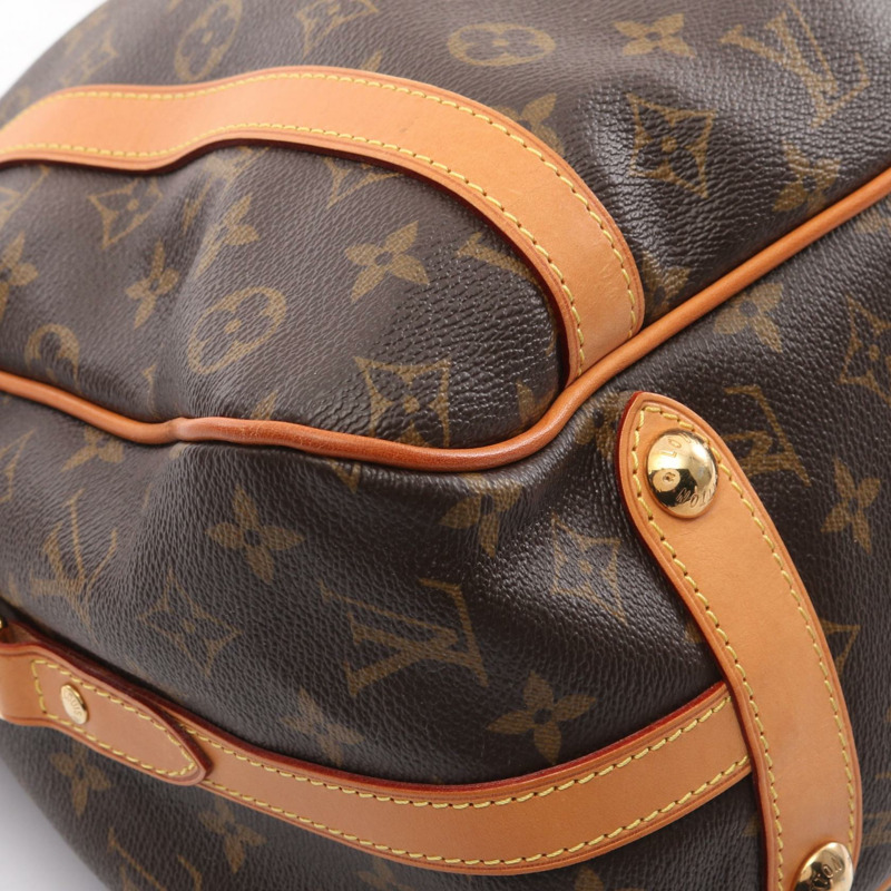 LOUIS VUITTON Stresa PM 單肩包 M51186 Monogram 皮革 棕色 二手-5
